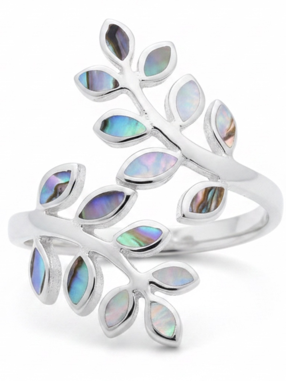 Womens Abalone Sterling Silver .925 Ring Size 8 Fine Jewelry